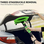 Snow Shovel & Ice Scrapers for Car Windshield, Snow Brush and Ice Scraper with Squeegee, Snow Removal Tool, Winter Car Accessories,Extendable Aluminum Handle, 180°Pivoting Brush Head, Green