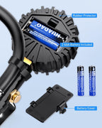 50057A Digital Tire Inflator Deflator with Pressure Gauge 250 PSI Air Chuck and Compressor Accessories with Rubber Hose and Quick Connect Coupler for 0.1 Display Resolution