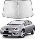 Windshield Sunshade Compatible for Honda Civic 2006-2009 2010 2011, Sun Visor for Front Windshield & Window Sun Shade Cover, UV Heat Blocker & Protector, Car Accessories