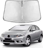 Windshield Sunshade Compatible for Honda Civic 2006-2009 2010 2011, Sun Visor for Front Windshield & Window Sun Shade Cover, UV Heat Blocker & Protector, Car Accessories
