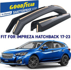 Goodyear Shatterproof in-Channel Window Deflectors for Subaru Impreza 2017-2023 Hatchback, Rain Guards, Window Visors for Cars, Vent Deflector, Car Accessories, 4 pcs - GY007859