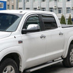 in-Channel Incredibly Durable Rain Guards for Toyota Tundra 2007-2021 CrewMax, Original Window Deflectors, Vent Deflector, Vent Window Visors, Dark Smoke Truck Accessories, 4 pcs- 607066
