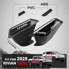 Upgrade 4PCS Front & Rear Door Side Storage Organizer fit for Rivian R1T/R1S 2026 2025 Gen2 Interior Accessories Inner Door Handle Storage Box Insert Tray ABS Material Anti-Scratch