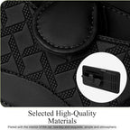 Car Sun Visor Organizer, Leather Multi-Pocket Auto Visor Storage Pouch for Sunglasses Cards License, Waterproof Car Interior Space-Saving Accessories, Universal for Most Cars (Black)