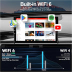 4+64G 9-inch Android 14 Car Stereo for Hyundai Santa Fe 2006-2012 IPS Touchscreen Screen Car Radio with Carplay & Android Auto Support Backup Camera GPS FM Navi BT SWC