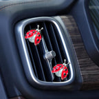 ORIESSE Ladybug Car Accessories,2pcs Lady Bug Air Vent Clips Car Air Fresheners,Refillable Animal Decoration Diffusers,Girly Rhinestone Dashboard Charms for Women Teens