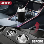 Car Trash Can with Lid, Mini Car Trash Cup with 30 Additional Trash Bags, Car Accessories for Interior, Leakproof Vehicle Garbage Bin for Car, Home, Office - 2 Packs, Silver