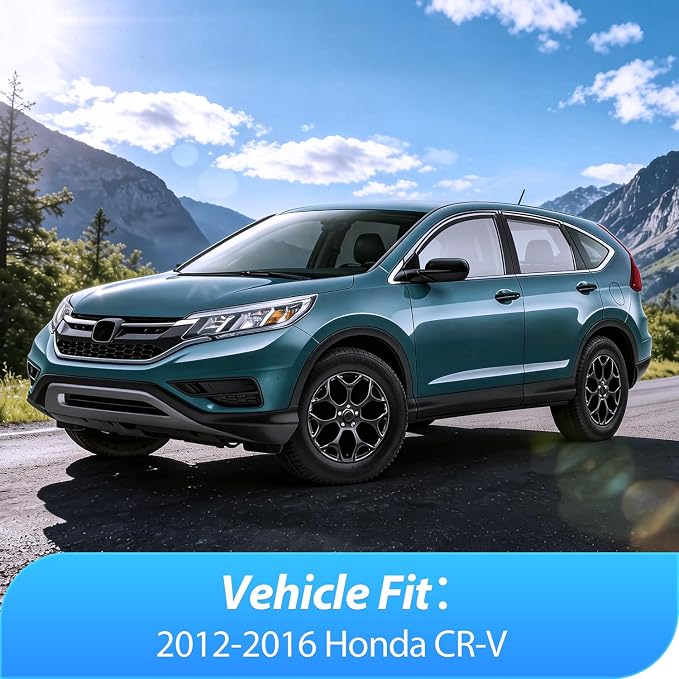 Window Visors for Honda CR-V 2012 2013 2014 2015 2016, Tape-On Rain Guards Outside Mount Vent Visors Window Deflectors Smoke Tint, 4PCS