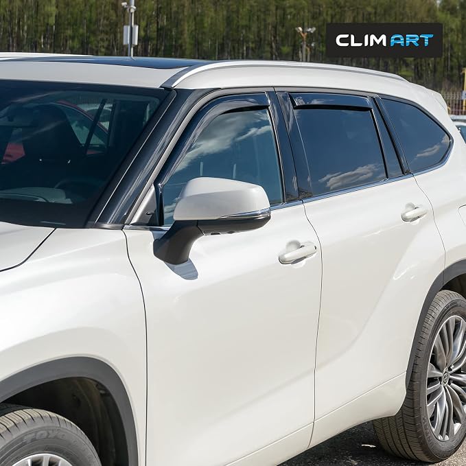 in-Channel Incredibly Durable Rain Guards for Toyota Highlander 2020-2026, Original Window Deflectors, Vent Window Visors, Vent Deflector, 4 pcs. - 620143