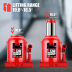 50 Tons / 110231 lbs Lifting Automotive Welded Hydraulic Bottle Jack for Repair Vehicle, Pickup, Truck, w/Manual Handle, Red,TOOLS-00365