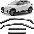 in-Channel Incredibly Durable Rain Guards for Nissan Kicks 2018-2024, Original Window Deflectors, Vent Window Visors, Vent Deflector, 4 pcs. - 619372