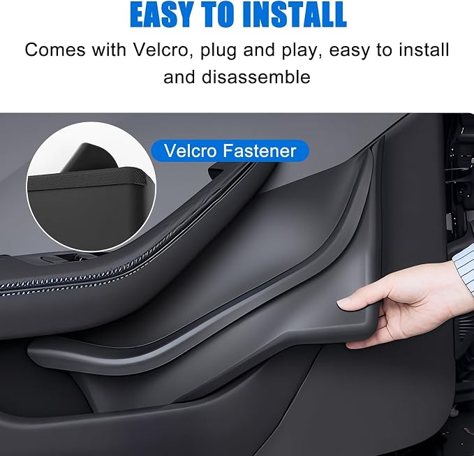 Door Pocket Liners Front & Rear Door for 2025 2026 Tesla Model Y Juniper | car door side organizer tray mat all-inclusive, waterproof TPE material, 4pcs