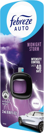 AUTO Air Freshener, Odor-Fighting Automotive Vent Clip, Midnight Storm Scent, 8 Count