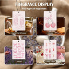 Coquette Pink Bow Car Air Freshener 4 Pcs, Western Cowgirl Boots Cherry Cocktail Lovers Hanging Air Freshener for Cars Closet Drawer Books, Cute Girly Car Accessories for Women Girls
