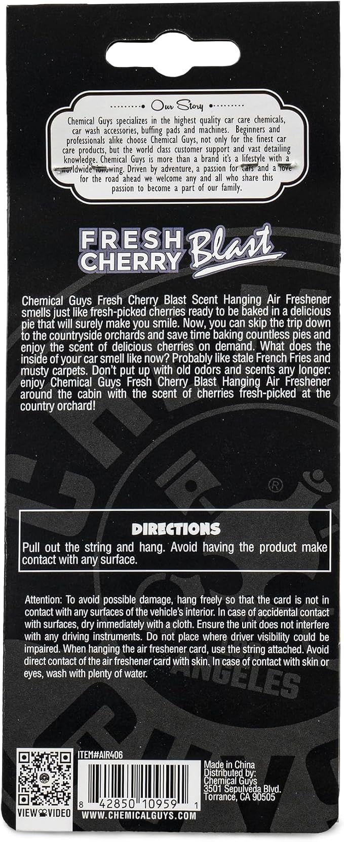 Hanging Air Freshener, Fresh Cherry Scent 12 Pack, Great for Cars, Trucks, SUVs, RVs, Home, Garage, Workspace, Dorm Room & More (4 x 3 Packs) - AIR40604
