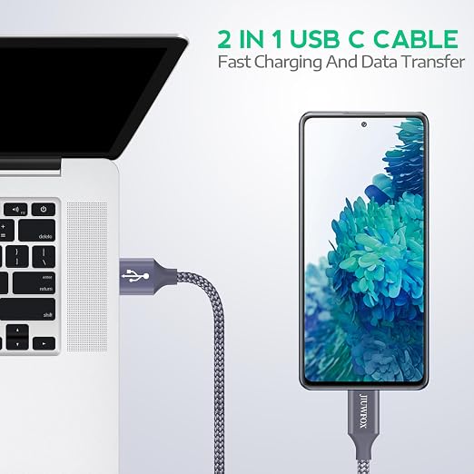 Car Carplay Cable for iPhone 17 16 Pro Max, (5Pcak, 3ft) Braided USB A to USB C for CarPlay USBC Cord, for Galaxy S25 S24, iPad Pro/Air/mini Car Charger Cord