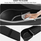 4Pcs Door Side Storage Box for Tesla Model Y Juniper 2025 2026 Front & Rear TPE Car Door Organizer Tray Anti Slip Easy to Clean Car Interior Accessories