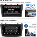 Car Radio Stereo for Mazda 3 2009 2010 2011 2012 2013,Android 15 2G+64G Wireless Carplay Android Auto,9 Inch Touchscreen Car Radio GPS WiFi Bluetooth FM/RDS SWC Dual USB/AUX-in Backup Camera