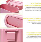 Car Trash Can Bin with Lid, Mini Portable Auto Garbage Can with 15Pcs Trash Bags, Waterproof Leakproof Small Garbage Organizer, Car Dustbin for Vehicle, Home, Office (Pink)