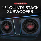 12" Quinta Stack Composite Cone Subwoofer (TXX-BDC-V-12D2), Superior Performance, 2400W, 5 Magnets, BASV Voice Coil, Aluminum Basket, Weaved Tinsel Leads, Multi-Connect Terminals, 2*2 Ohms
