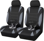 Waterproof Car Seat Covers Front Seats Only with 5mm Composite EVA, Neoprene Car Seat Cover with Separate Headrest Cover, Quick Setup Universal Fit for Car SUV Trucks,Airbag Compatible（Gray