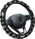 Black Pirate Cartoon Steering Wheel Cover, Polyester Car Wheel Grip, Universal 15 Inch for Cars SUVs Trucks