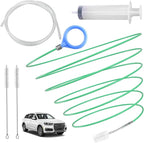 Auto Sunroof Drain Cleaning Tool, 120 Inch Flexible Tube Cleaning Brush with Pipe Cleaning Brush, Injector Hose, and Injector Soft Drain Brush, Car Sunroof Cleaner for Drains, Sewers, Windshields