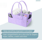 Mr. Pen- Baby Diaper Caddy Organizer, lavender dream | Nursery Storage Bin and Car Organizer for Diapers and Baby Wipes
