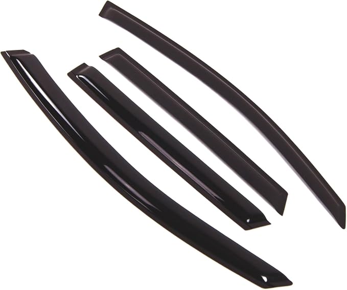 WD2-178RM Dark Smoke 4 Pcs Set Window Visor (Outside Mount) Deflector Rain Guard Compatible with 2000-2007 Ford Focus Wagon