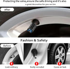 4Pack Wolf Tire Valve Caps Universal Tire Air Cap Valves Stem Covers | Aluminum Alloy Rust-Proof Valve Stem Caps, for Auto SUV Truck Motorcycle Bicycle, Wolf Gifts Decor for Women Men Drivers