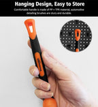 3pcs Car Detailing Brush Set, Boars Hair Detailing Brushes, Ultra Soft Detail Brush for Air Vent Leather Seat, Scratch Free Car Detailing Brushes for Interior Exterior, Orange