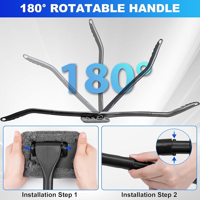 Windshield Cleaner Tool, Car Interior Cleaning Kit, Car Detailing Kit Interior Cleaner with10Pcs Detailing Brush Set, Gray Auto Detailing Supplies & Accessories