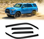 Window Visor for 2010-2024 Toyota 4Runner, Out-Channel Rain Guards Shields Vent Deflector Shade Wind Dark Smoke Ventshade Ventvisor for 10-24 4Runner, Tape-On Outside-Mount, 4PCS