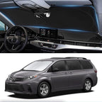 Sunshade for Toyota Sienna 2021-2024 2025 L LE SE XLE Limited Van Minivan Car Accessories Front Window 210T Reflective Shield Cover for Windshield Sun Visor