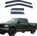 Window Rain Guards for 2015-2025 Ford F150 Extended Cab/SuperCab | Out-Channel Side Window Wind Deflectors for 2017-2025 Ford F150 Raptor/F250/F350/F450 Super Duty,Vent Visors,4pcs