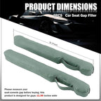 2026 New Car Seat Gap Filler 2 Pack,Leather Seat Gap Filler Strip with Fix Strap to Avoid Items from Falling,Universal Car Seats Gaps Plug Cars Interior Accessories (Grayish Green)