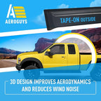 Extra Durable Window Deflectors Tape-On Visors Rain Guards Fit for Ford F250/350 Super Duty 1999-2016 SuperCab, Sun Visors, Wind Vent for Shades, Exterior Car Accessories - 4pcs. AG0057