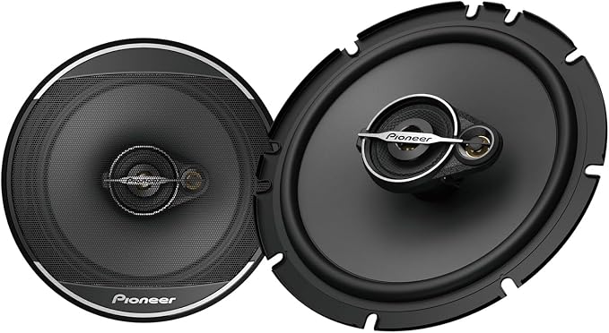 A-Series Standard TS-A1671F 6.5” 3-Way Speakers (Pair) – 320W Max, Balanced Sound + Smooth Treble, Enhanced Bass, Ideal Factory Upgrade, Installation Adaptors Included