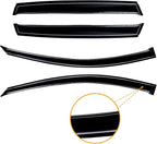 Tape-on Window Rain Guards for Mazda CX-50 2026 2025 2024 2023 | Shatterproof, Easy Install, Extra Durable, Fits Great, High Quality, Black Auto Accessories, Side Window Deflector & Visors