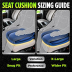 XL Truck Seat Cushion for Truck Driver Seat Cushion - Upgraded Back Support, CertiPUR-US® Certified - Thick Memory Foam, Pain Relief for Hours of Driving, Trucker Approved Big Rig - Navy