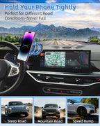 PZK Car Phone Mount for BMW X5 X6 2024-2026 & BMW X7 2023-2026 Accessories | Magnetic Car Phone Holder Custom 14.9-inch Screen Compatible with MagSafe 360° Rotation with Storage Box Not Affect Vent