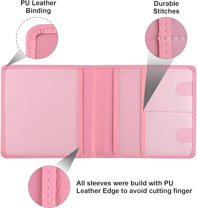Car Registration and Insurance Holder, Car Accessories Vehicle Glove Box Car Organizer Women Wallet Case for Cards, Essential Document, Driver License by, Pink | for Cards