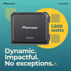 GM-DX871 - Powerhouse Amplifier with 1,600 Watts, Class-D Technology, 1-Channel, Variable Low-Pass Filter, Compact Design, and Remote Bass Boost Control