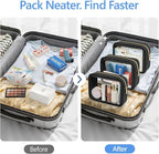 Clear Makeup Bag - TSA Approved Toiletry Bag for Carry-on & Checked Luggage, Water Resistant Car Storage Organizer with Reinforced Seams