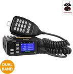 DB25 Pro Dual Band Quad-Standby Mini Mobile Car Truck Radio, 4 Color Display, 25W Vehicle Transceiver with Cable + High Gain Quad Band Antenna