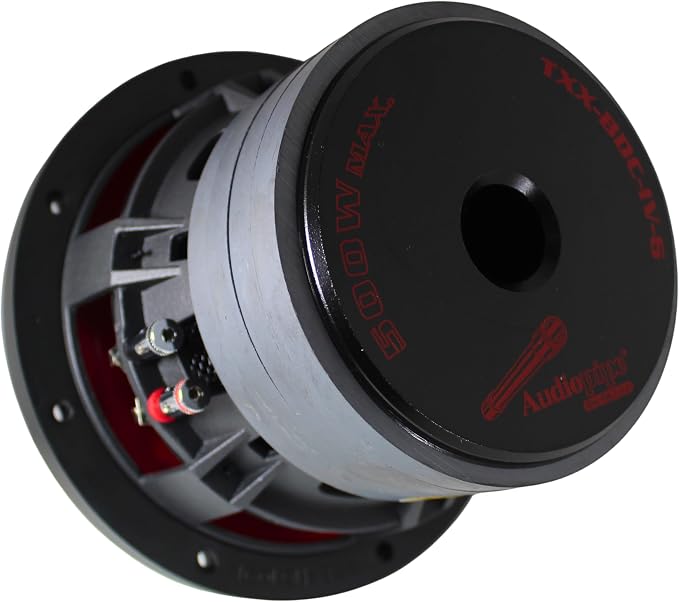 6" Quad Stack Composite Cone Subwoofer (TXX-BDC-IV-6), Superior Performance, 500W, 2.5" BASV Voice Coil, 4 Magnets, Non-Press Paper Cone, Aluminum Basket, Multi-Connect, 2 x 4 Ohm