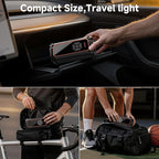 Cordless Tire Inflator Portable Air Compressor, Dual Power Mode - 9000 mAh & 12V DC, Air Pump for Car Tires, Motorcycle, Bicycle, Electric Pump with LED Light & Digital Pressure Gauge