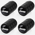 4pcs Tire Valve Stem Caps, Compatible with Jeep Series Stem Cap Universal Car Air Cover Car Accessories for Cars, SUV, Truck, Motorcycles （Black）