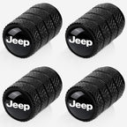 4pcs Tire Valve Stem Caps, Compatible with Jeep Series Stem Cap Universal Car Air Cover Car Accessories for Cars, SUV, Truck, Motorcycles （Black）