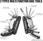16 In 1 Multi-Function Bike Tool Kit - Allen Wrench, Tire Levers | Portable, Foldable, High Quality Steel,Bike Multitool Cycling Tool Kit